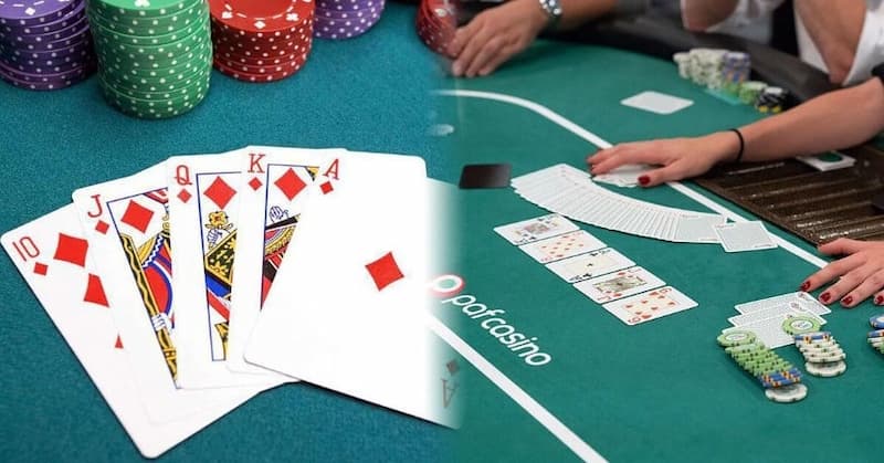 Thùng phá sảnh poker tập hợp 5 lá bài